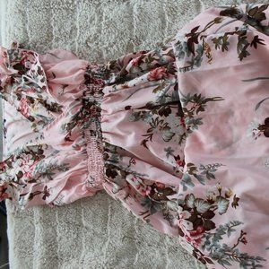 SHEIN Size Small Pink Floral Maxi Dress